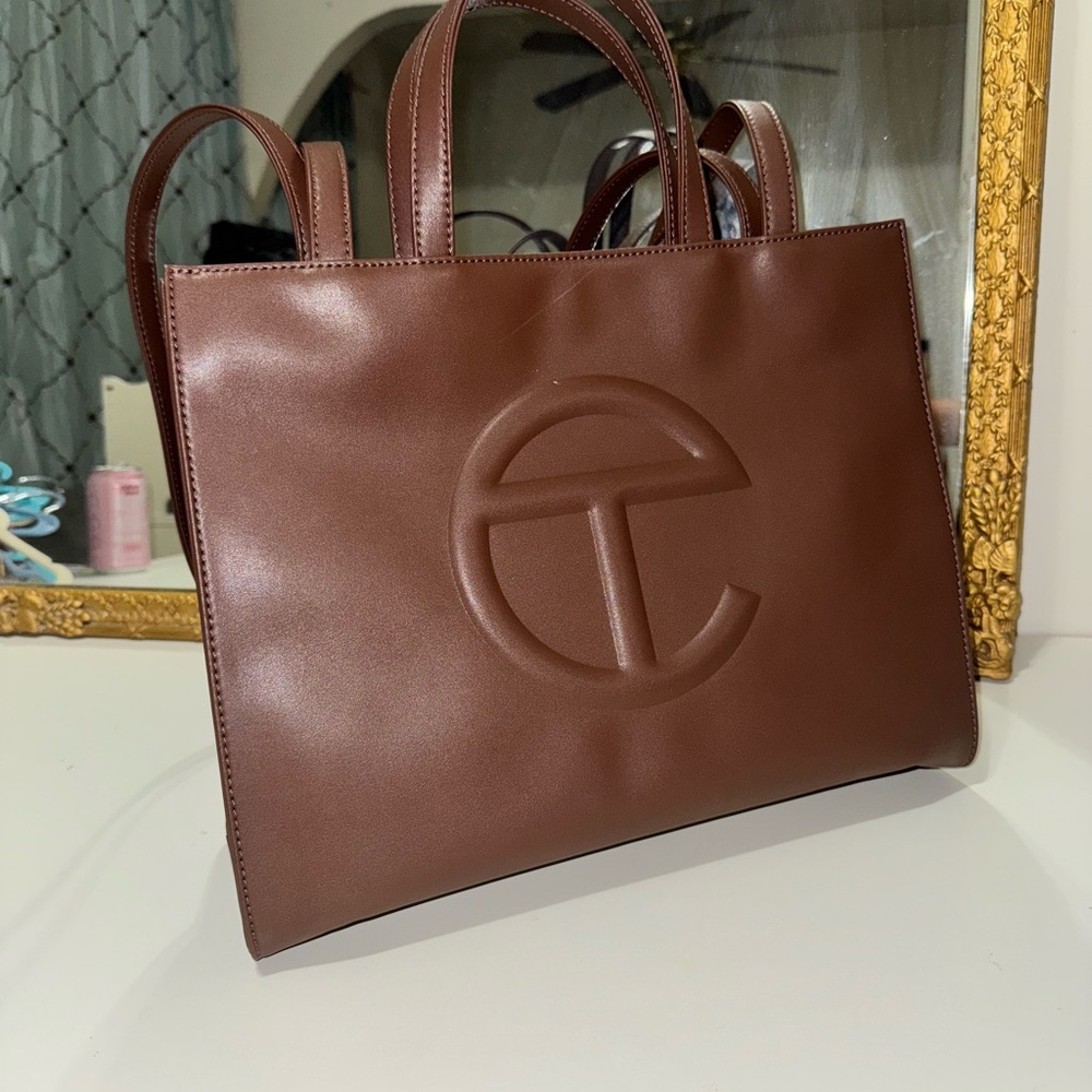 Brown Telfar Shopping Bag